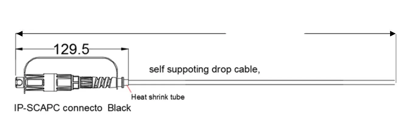 5x2mm Waterproof Drop Cable YOFC SC/APC Connector Optical Fiber Pigtail