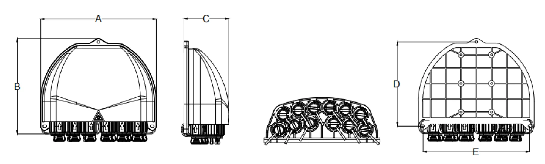 Pre-connectorized Fiber Optic Cable Distribution Box GFS-12BY&-1&-2