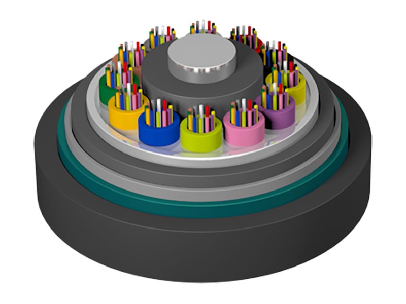 Καλώδιο οπτικών ινών με χαλαρό σωλήνα, ενισχυμένο πυρήνα, θωρακισμένο επιβραδυντικό φλόγας GYTZA53